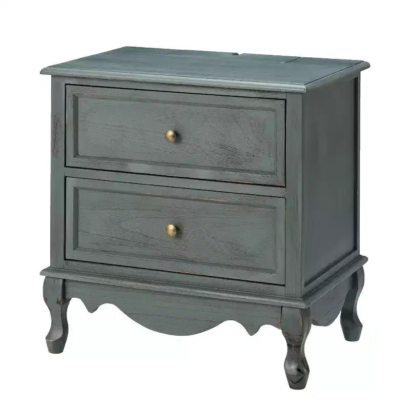 Table d'appoint Galatea 24" avec 2 tiroirs et station de charge | KARAT HOME