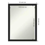 Amanti Art Grace Brushed Narrow Petite Bevel Bathroom Wall Mirror