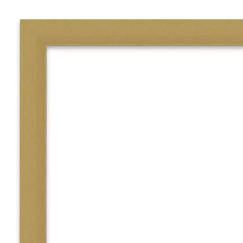 Amanti Art Grace Brushed Narrow Petite Bevel Bathroom Wall Mirror