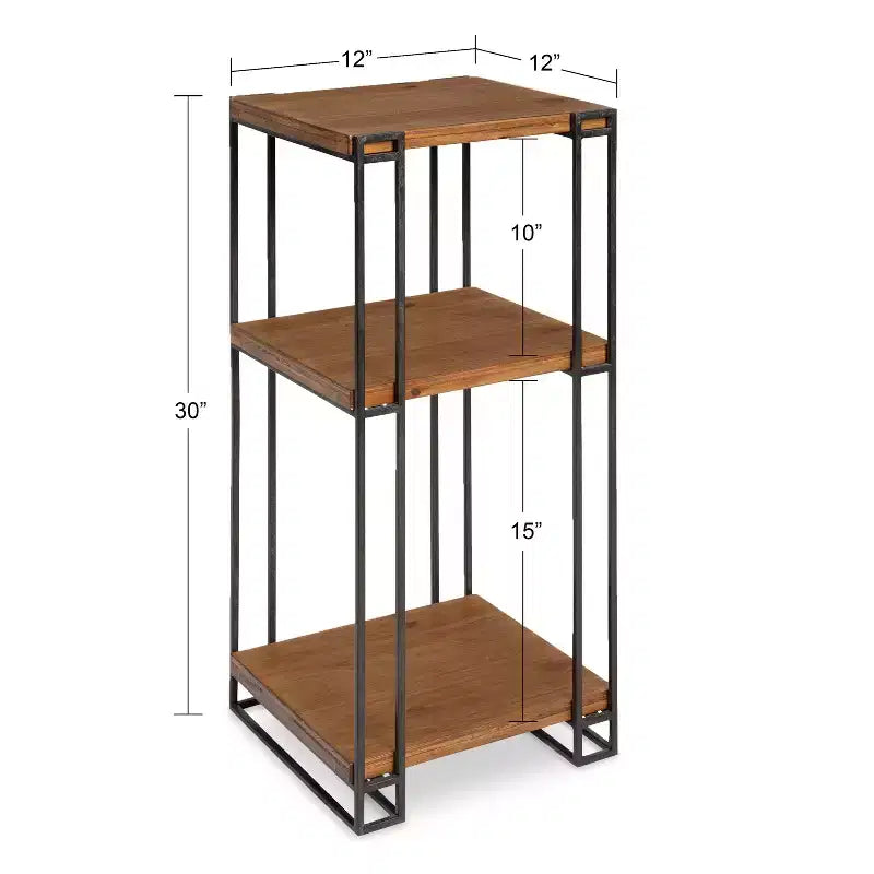 Table à thé carrée en bois Kate and Laurel Lintz, 12x12x30, marron