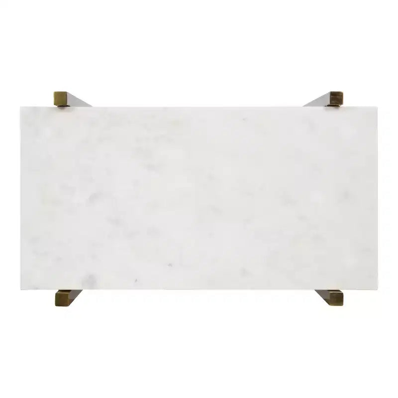 Kate and Laurel Abcott Rectangle Wood Side Table, 20x12x24, White and Walnut Brown