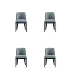 Lot de 4 Chaises de Salle à Manger Modernes en Similicuir Gansevoort - Manhattan Comfort