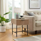 Modern Fluted 1 Drawer Side Table - Saracina Home
