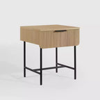Modern Fluted 1 Drawer Side Table - Saracina Home