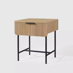 Modern Fluted 1 Drawer Side Table - Saracina Home