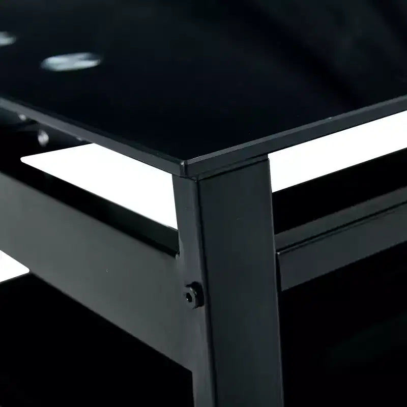 Tempered Glass Lift Top Coffee Table, Black - ModernLuxe