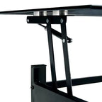 Tempered Glass Lift Top Coffee Table, Black - ModernLuxe
