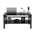 Tempered Glass Lift Top Coffee Table, Black - ModernLuxe