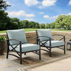 Ensemble de 2 chaises de patio extérieures Crosley Kaplan