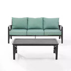 Ensemble de canapés d'extérieur Crosley Kaplan 2 pièces