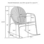 Ensemble de 3 chaises à bascule de jardin Crosley Griffith