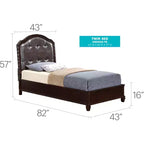 Passion Furniture Tritonl Panel Beds