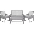 Shawmont Set - Indoor/Outdoor - FOX6010 - Grey/Grey - Safavieh