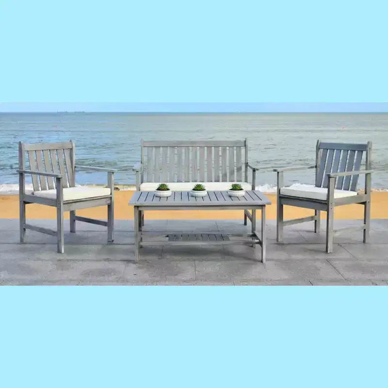 Burbank 4 Piece Patio Set - Indoor/Outdoor - PAT7006 - Safavieh