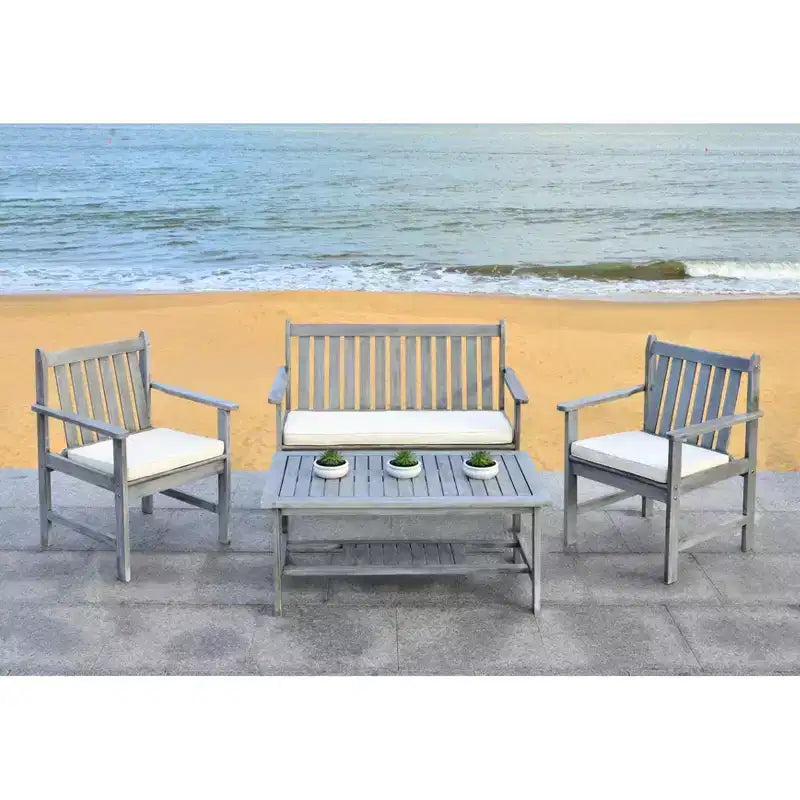 Burbank 4 Piece Patio Set - Indoor/Outdoor - PAT7006 - Safavieh