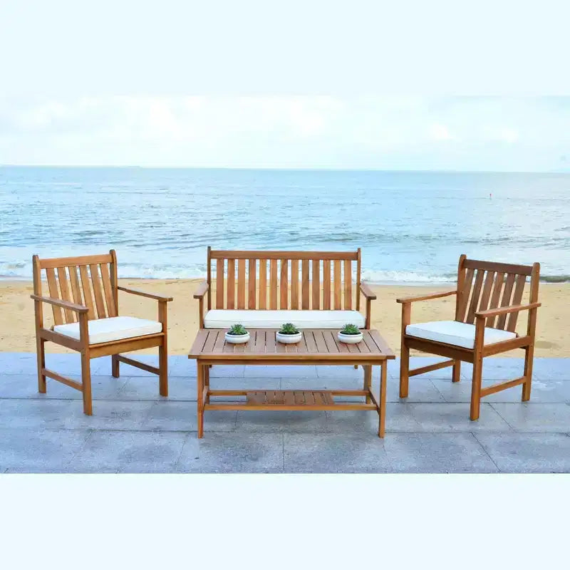 Burbank 4 Piece Patio Set - Indoor/Outdoor - PAT7006 - Safavieh