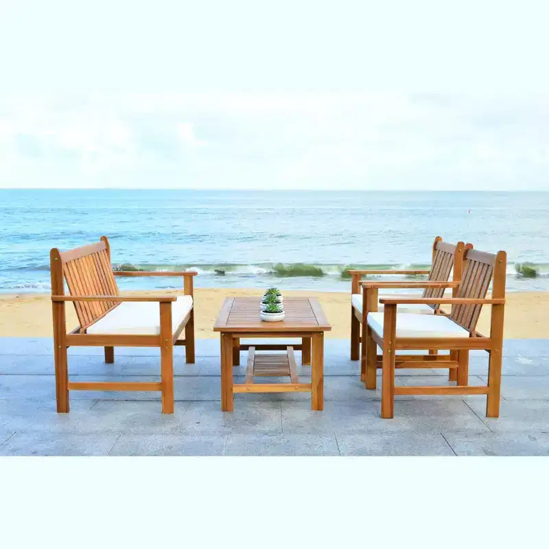 Burbank 4 Piece Patio Set - Indoor/Outdoor - PAT7006 - Safavieh