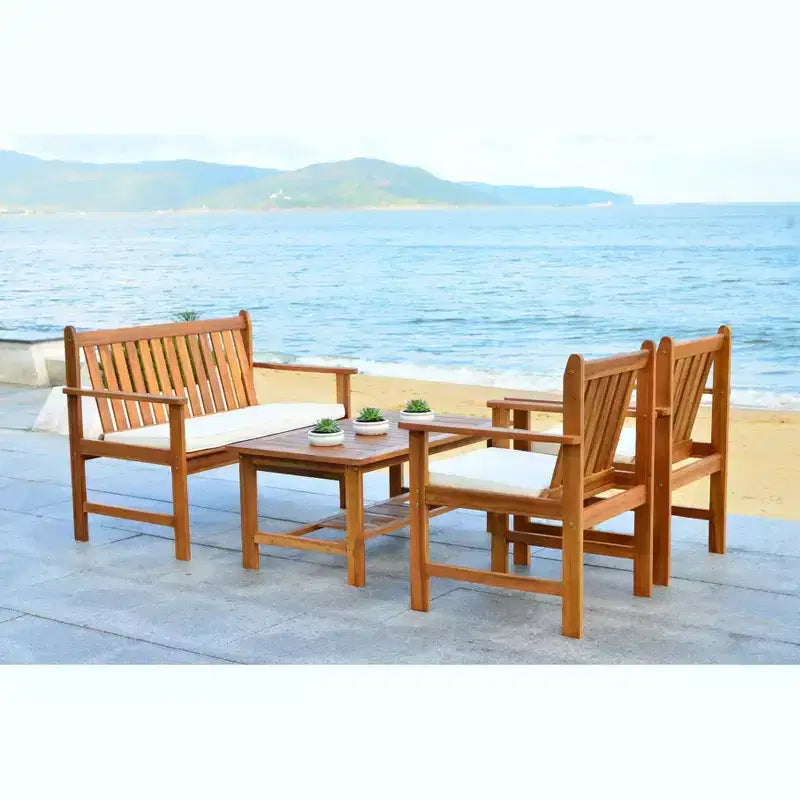 Burbank 4 Piece Patio Set - Indoor/Outdoor - PAT7006 - Safavieh