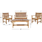 Burbank 4 Piece Patio Set - Indoor/Outdoor - PAT7006 - Safavieh