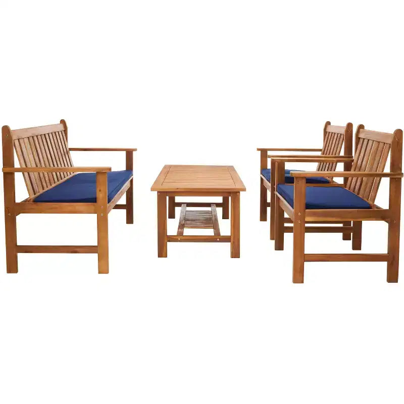 Burbank 4 Piece Patio Set - Indoor/Outdoor - PAT7006 - Safavieh