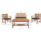 Burbank 4 Piece Patio Set - Indoor/Outdoor - PAT7006 - Safavieh