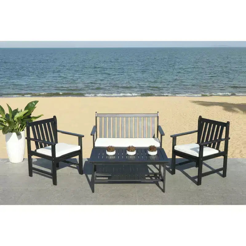 Burbank 4 Piece Patio Set - Indoor/Outdoor - PAT7006 - Safavieh