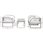 Dren 4 Piece Living Set - Indoor/Outdoor - PAT7067 - Safavieh