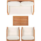 Dren 4 Piece Living Set - Indoor/Outdoor - PAT7067 - Safavieh