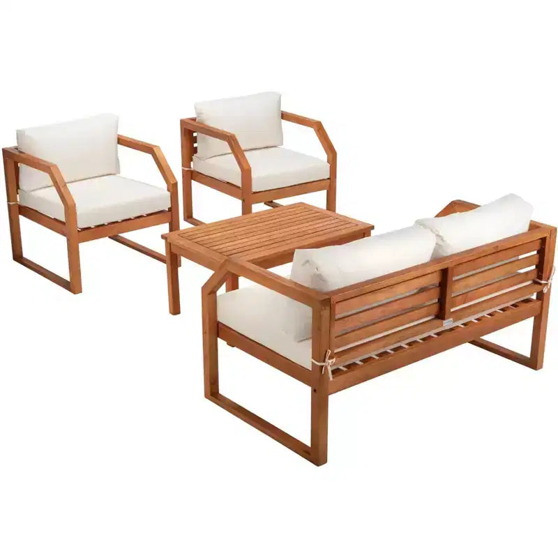 Dren 4 Piece Living Set - Indoor/Outdoor - PAT7067 - Safavieh