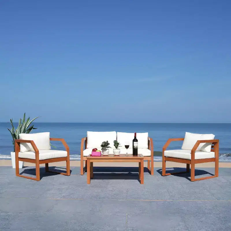 Dren 4 Piece Living Set - Indoor/Outdoor - PAT7067 - Safavieh