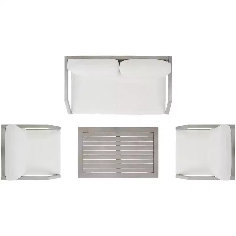 Dren 4 Piece Living Set - Indoor/Outdoor - PAT7067 - Safavieh