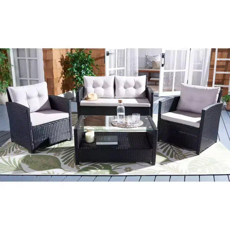 Vellor 4 Piece Living Set - Indoor/Outdoor - PAT7516 - Safavieh