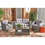 Vellor 4 Piece Living Set - Indoor/Outdoor - PAT7516 - Safavieh
