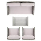 Vellor 4 Piece Living Set - Indoor/Outdoor - PAT7516 - Safavieh