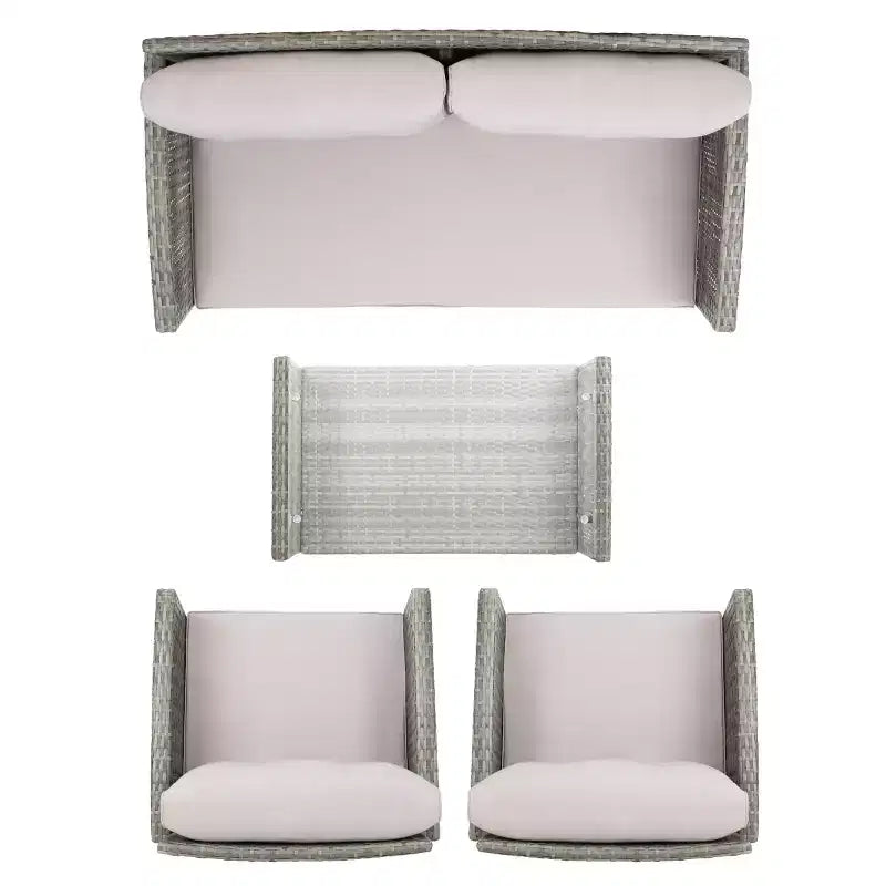 Vellor 4 Piece Living Set - Indoor/Outdoor - PAT7516 - Safavieh