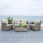 Vellor 4 Piece Living Set - Indoor/Outdoor - PAT7516 - Safavieh