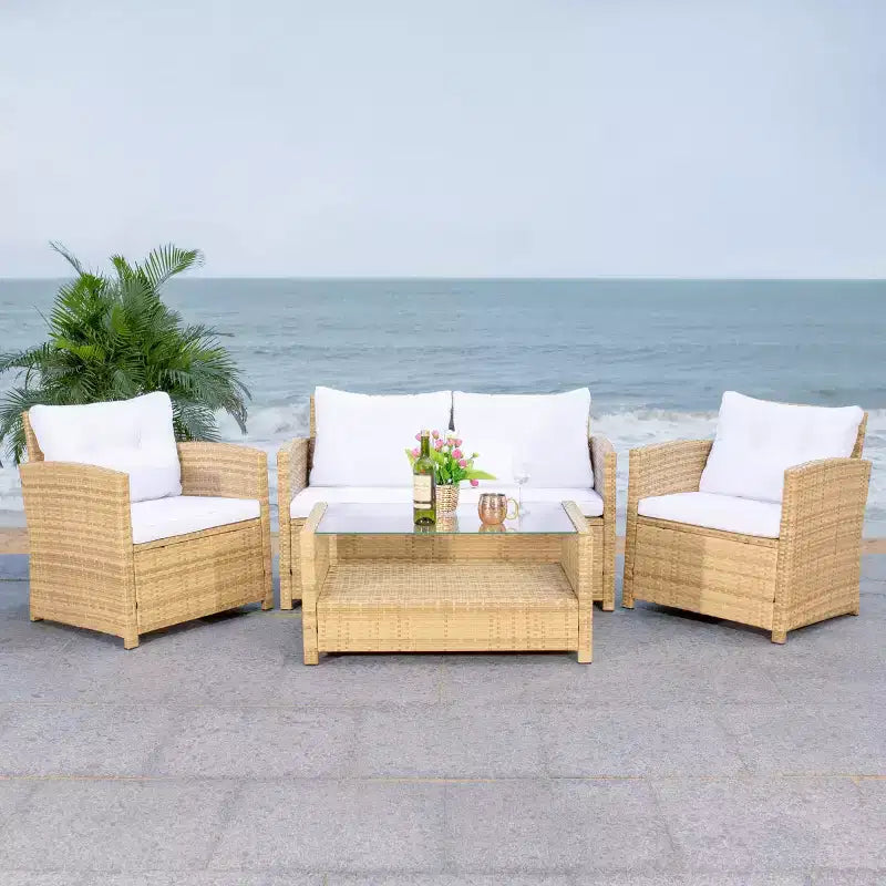 Vellor 4 Piece Living Set - Indoor/Outdoor - PAT7516 - Safavieh