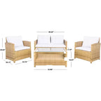 Vellor 4 Piece Living Set - Indoor/Outdoor - PAT7516 - Safavieh