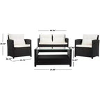 Vellor 4 Piece Living Set - Indoor/Outdoor - PAT7516 - Safavieh