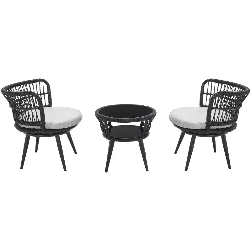 Kyomi 3 Piece Lounge Set - Indoor/Outdoor - PAT9032 - Safavieh