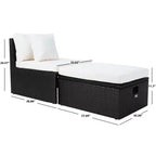 Ensemble Pramla Sette et Ottoman pour patio - Intérieur/Extérieur - PAT7515 - Safavieh