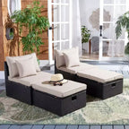 Ensemble Pramla Sette et Ottoman pour patio - Intérieur/Extérieur - PAT7515 - Safavieh