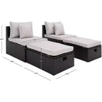 Ensemble Pramla Sette et Ottoman pour patio - Intérieur/Extérieur - PAT7515 - Safavieh