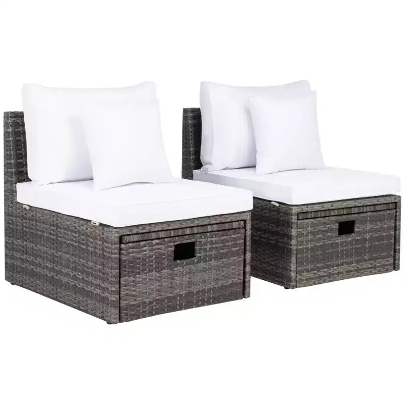 Ensemble Pramla Sette et Ottoman pour patio - Intérieur/Extérieur - PAT7515 - Safavieh
