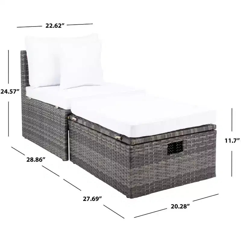 Ensemble Pramla Sette et Ottoman pour patio - Intérieur/Extérieur - PAT7515 - Safavieh