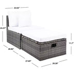 Ensemble Pramla Sette et Ottoman pour patio - Intérieur/Extérieur - PAT7515 - Safavieh