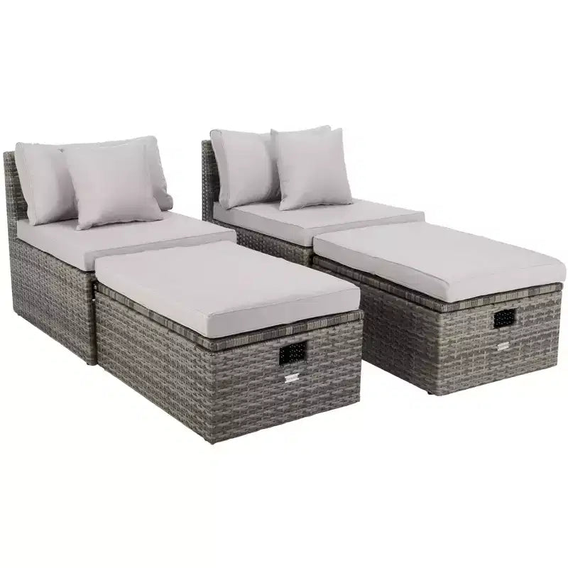 Ensemble Pramla Sette et Ottoman pour patio - Intérieur/Extérieur - PAT7515 - Safavieh