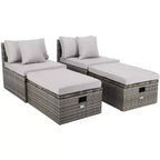 Ensemble Pramla Sette et Ottoman pour patio - Intérieur/Extérieur - PAT7515 - Safavieh