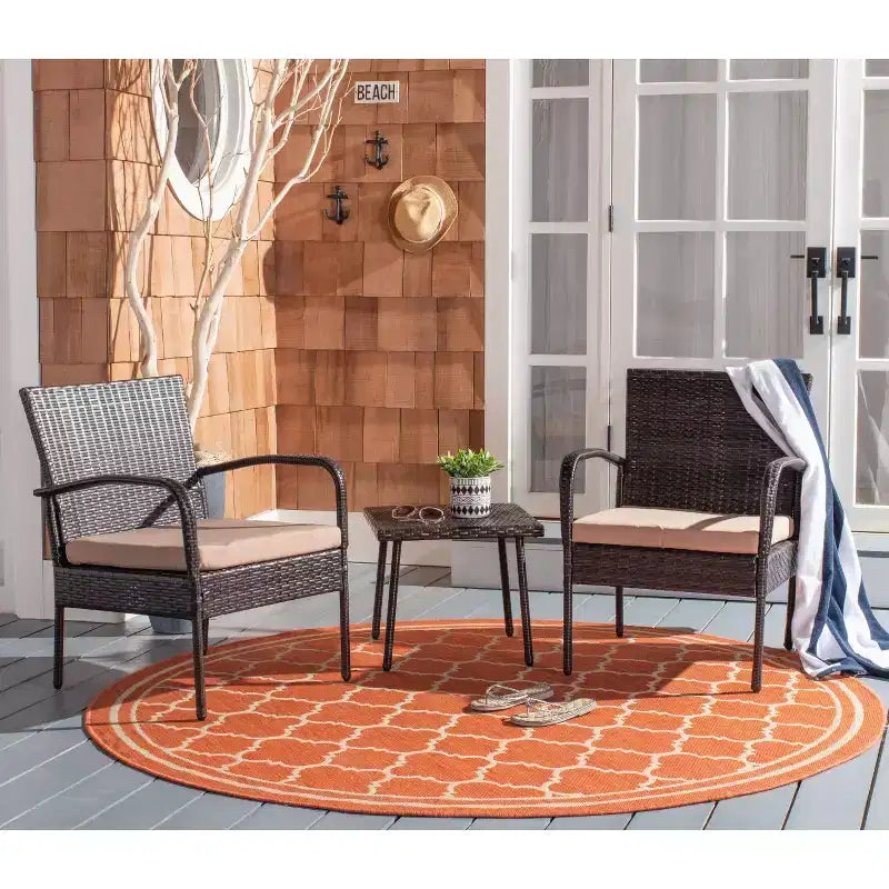 Moore 3 Piece Lounge Set - Indoor/Outdoor - PAT9009 - Safavieh