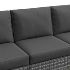 Outsunny Cushioned Patio Furniture Set, Storage Function Coffee Table